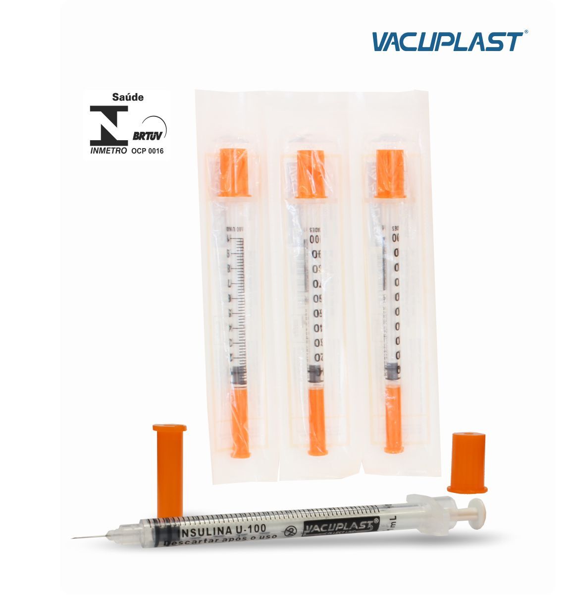 Seringa para insulina com agulha fixa 29G